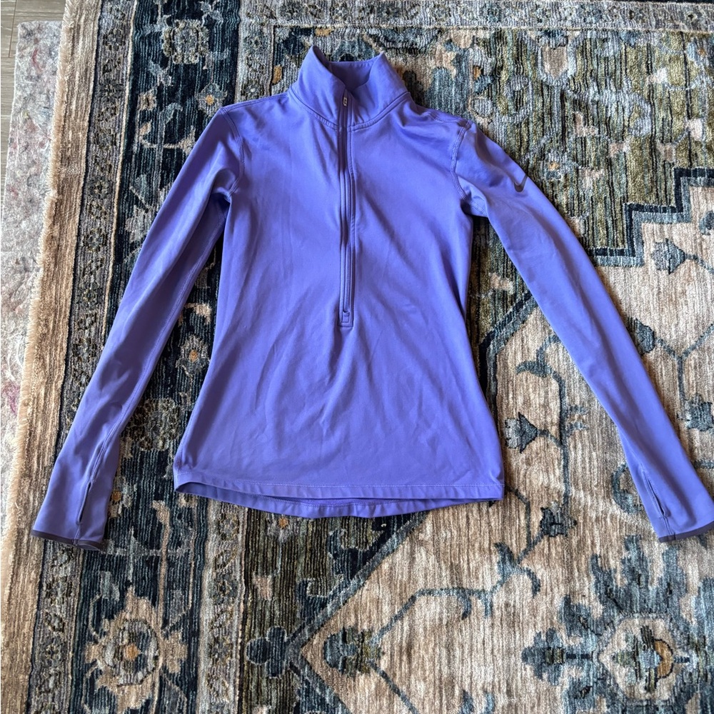 Nike Purple Long Sleeve Quarter-Zip Top